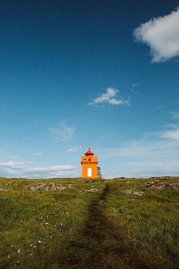 Nature, Grass, Stones, Building, Path, Lighthouse HD phone wallpaper