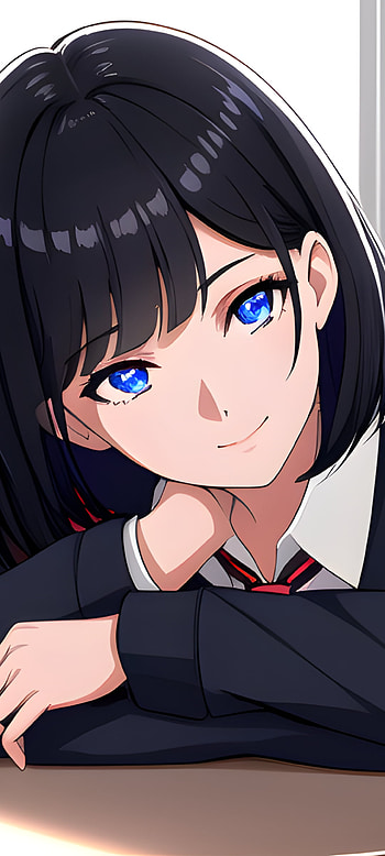 A girl in a classroom, Anime, girl, AI Art, anime girl HD phone wallpaper