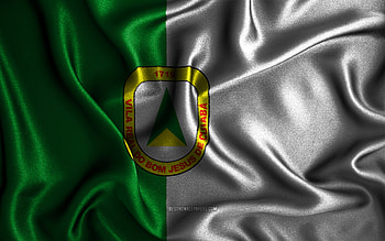 Cuiaba flag, , silk wavy flags, brazilian cities, Day of Cuiaba, Flag of Cuiaba, fabric flags, 3D art, Cuiaba, cities of Brazil, Cuiaba 3D flag HD wallpaper
