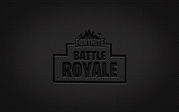 Fortnite Battle Royale carbon logo, , grunge art, carbon background, creative, Fortnite Battle Royale black logo, games brands, Fortnite Battle Royale logo, Fortnite Battle Royale HD wallpaper