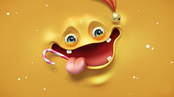 blob face, eyes, face, blob, mouth HD wallpaper