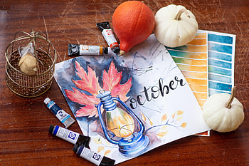 Autumn, Pumpkin, Words, Inscription, Paints, October HD wallpaper