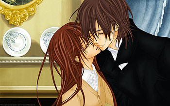 anime kiss, kiss, girls, anime, love HD wallpaper