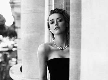Amber Heard Monochrome, amber-heard, celebrities, girls, monochrome, black-and-white HD wallpaper