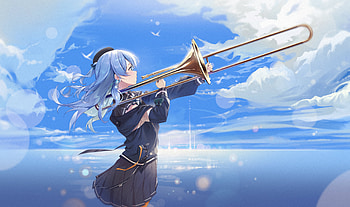 Hoshimachi Suisei, hololive, Hoshimachi Suisei, Anime, Virtual Youtuber HD wallpaper
