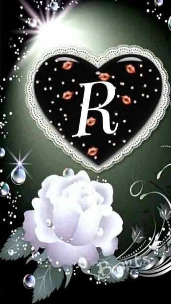 R Name, Beautiful, Heart Design HD phone wallpaper