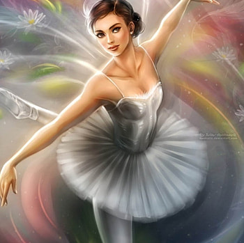 Ballerina, lady, digital, art HD wallpaper
