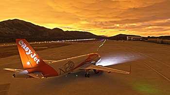 EasyJet Switzerland, A32nx EasyJet A320 Neo, Microsoft Flight Simulator, resolution HD wallpaper