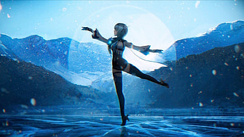 Anime, girl, dance, art HD wallpaper