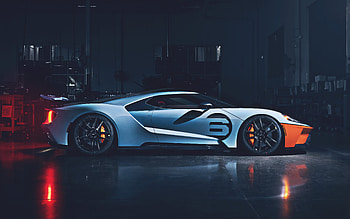 Ford GT Heritage Edition, , side view, 2021 cars, supercars, 2021 Ford GT, american cars, Ford HD wallpaper
