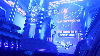 Art, Hieroglyph, Cyberpunk, Neon, Spaceship HD wallpaper