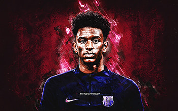 Alejandro Balde, FC Barcelona, portrait, Spanish footballer, La Liga, burgundy stone background, football HD wallpaper