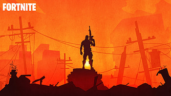 Fortnite, silhouette, video game, soldier HD wallpaper