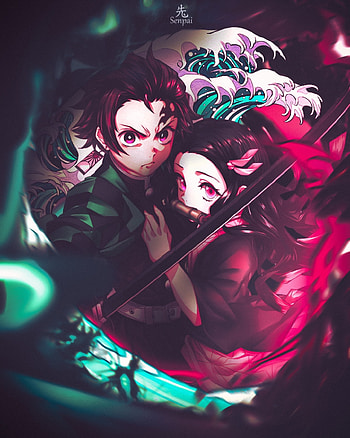 Tanjiro e Nezuko, c4d, anime HD phone wallpaper