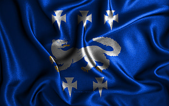 Central Ostrobothnia flag, , silk wavy flags, Finnish regions, Flag of Central Ostrobothnia, fabric flags, 3D art, Central Ostrobothnia, Regions of Finland, Central Ostrobothnia 3D flag, Finland HD wallpaper