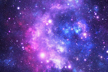 Purple and blue galaxy, blue, purple, galaxy, space, stars HD wallpaper