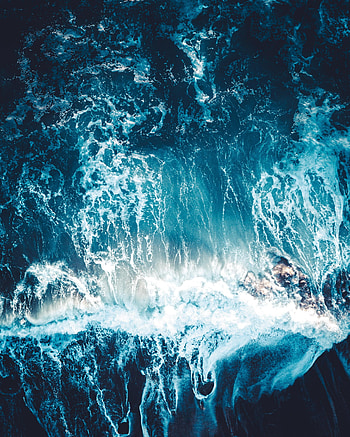 Nature, Water, Sea, Waves, View From Above HD phone wallpaper