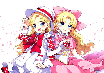 Blonde, anime girls, fun, original HD wallpaper