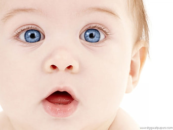 a sweet baby, blue, baby, eyes, white HD wallpaper
