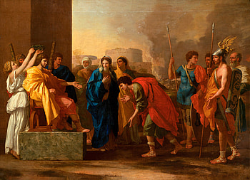 Nicolas Poussin - The Continence of Scipio (1640), oil painting, roman empire HD wallpaper