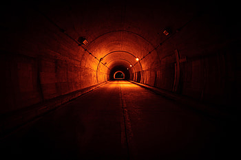 Road, Dark, Illumination, Backlight, Tunnel HD wallpaper