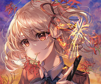 Chisato Nishikigi, Chisato Nishikigi, Anime, Lycoris Recoil HD wallpaper