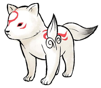 Chibi Okami, okami, chibi, wolves, , other, video games HD wallpaper