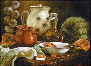 Svetlana Berdnik, food, art, painting HD wallpaper