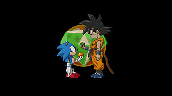 Son Goku x Sonic TH, Sonic the Hedgehog, Dragon Ball, kid goku HD wallpaper