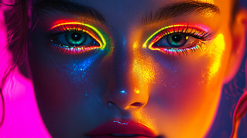 Neon Dreams: A Stunning Ultra of a Vibrant Woman, neon girl, woman HD wallpaper