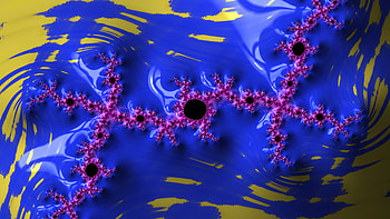 Trippy Psychedelic Fractal, colorful, colors, blue, Abstract, fractal, abstract blue HD wallpaper