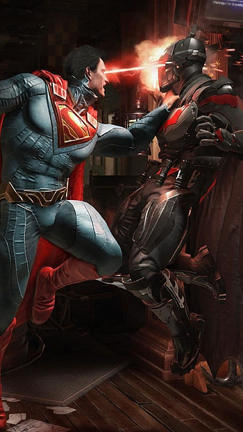 Injustice 2, Batman vs Superman, Epic duel, Gaming HD phone wallpaper