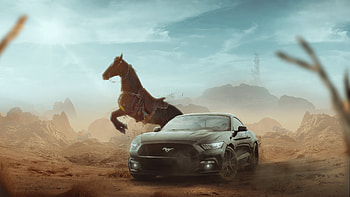Ford Mustang Horse, ford-mustang, ford, horse, cars, 2023-cars, behance HD wallpaper