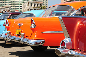 tail car, old, classic, cuban, vintage HD wallpaper