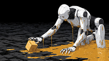 Faltering Reach: The Android and the Golden Cube, Sci Fi, robot HD wallpaper
