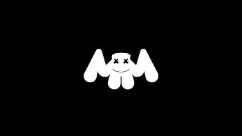 Marshmello Logo Dark, marshmello, dj, music, logo HD wallpaper