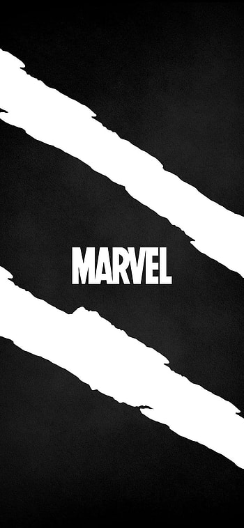 Marvel Logo Black, White, Tear, Multiverse, Black_and_White, Clean, Avengers, MCU, Simple HD phone wallpaper