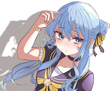 Hoshimachi Suisei, hololive, Hoshimachi Suisei, Anime, Virtual Youtuber HD wallpaper