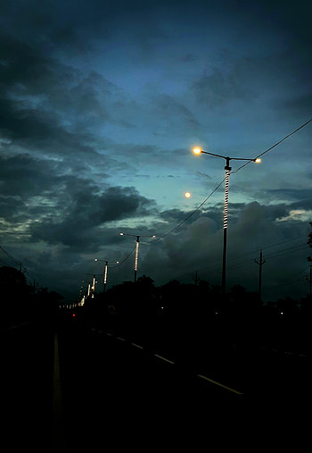 Street light, sky HD phone wallpaper