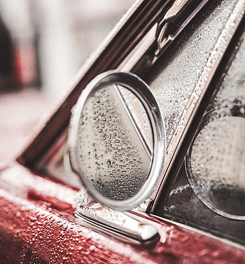 Side mirror, car, drops on mirror HD phone wallpaper
