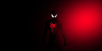 Spiderman Red Burning , spiderman, superheroes, artist, artwork, digital-art, behance, dark HD wallpaper