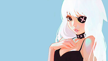 Eye Patch Anime Girl Illustration , anime-girl, anime, artist, artwork, digital-art, illustration HD wallpaper