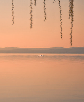 Nature, Water, Twilight, Lake, Shore, Bank, Dusk, Boat HD phone wallpaper