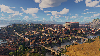 Anno 117: Pax Romana — Colosseum Panorama ( Ultra ), video game, Anno 117: Pax Romana, Colosseum HD wallpaper