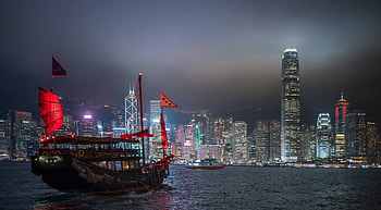 Aqua Luna, Hong Kong HD wallpaper