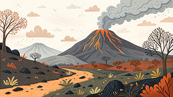 Ember Crest — Volcanic Landscape Ultra, volcanic landscape, volcano, lava, eruption HD wallpaper