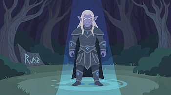 Dark Elf Warrior Fantasy, dark elf, forest, magic circle, armored warrior HD wallpaper