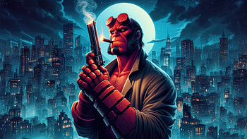 Hellboy Hero, hellboy, superheroes, artwork, artist, digital-art, ai, deviantart HD wallpaper