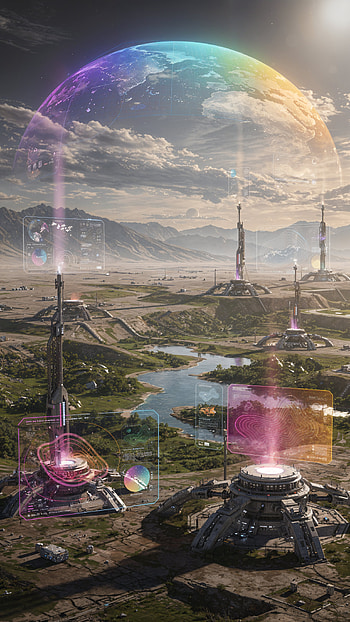 Futuristic City, Hologram HD phone wallpaper