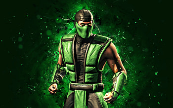 Reptile, , green neon lights, ninja, Mortal Kombat, Reptile Mortal Kombat HD wallpaper